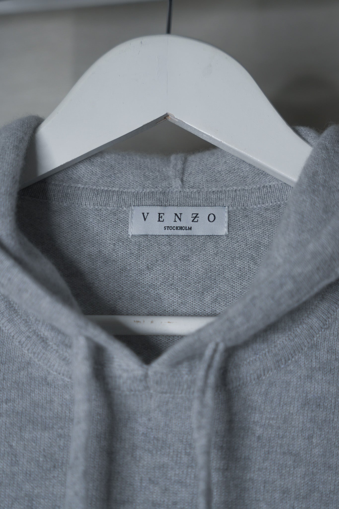 Grey Cashmere Hoodie