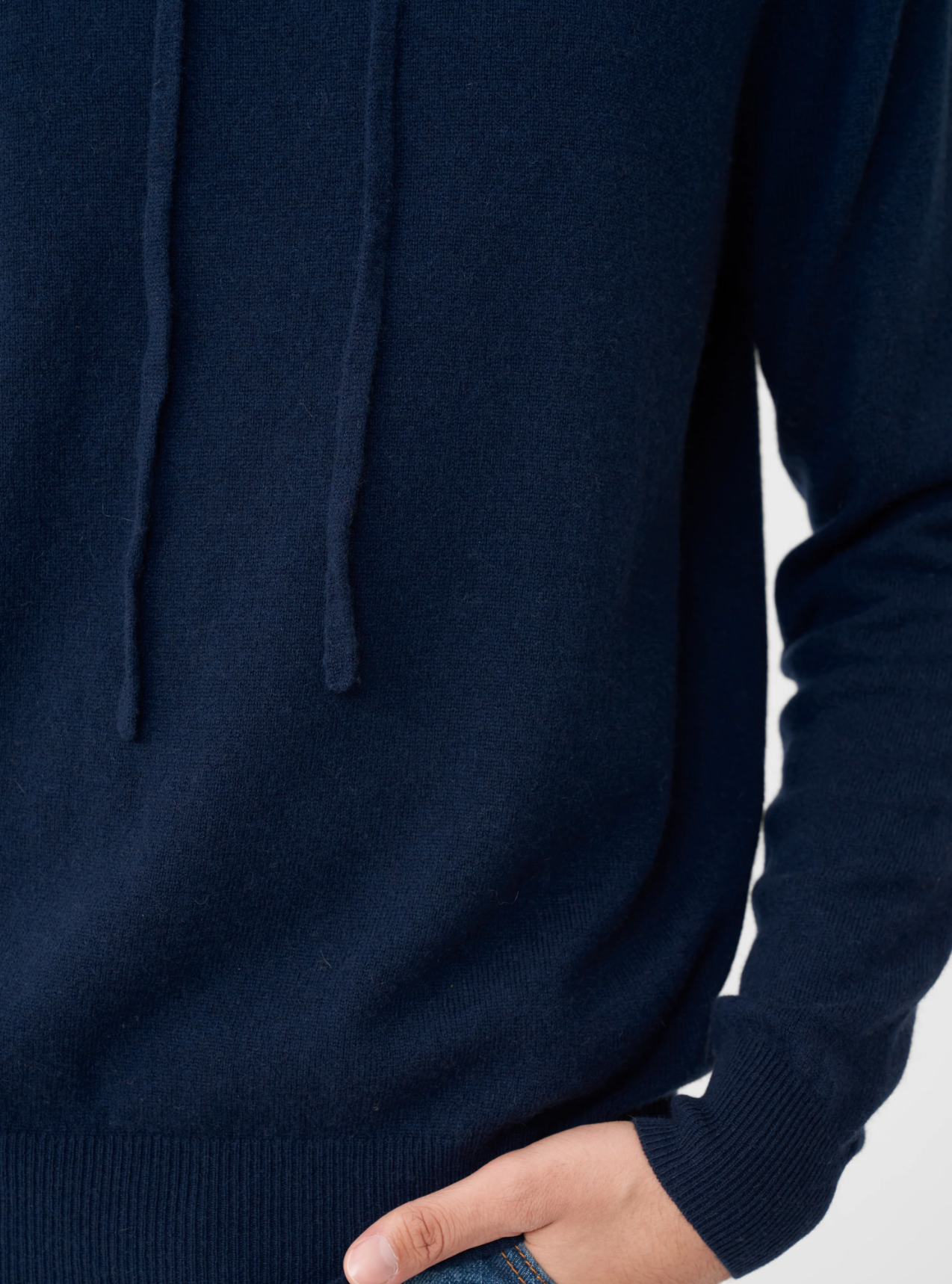 Navy Cashmere Hoodie