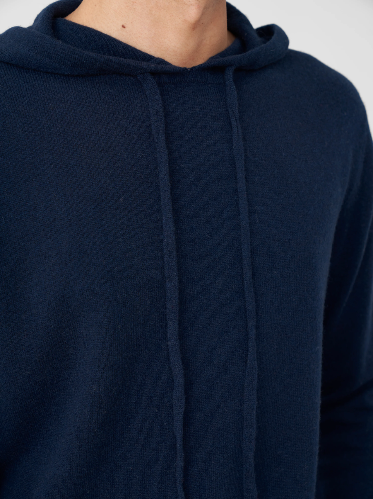 Navy Cashmere Hoodie