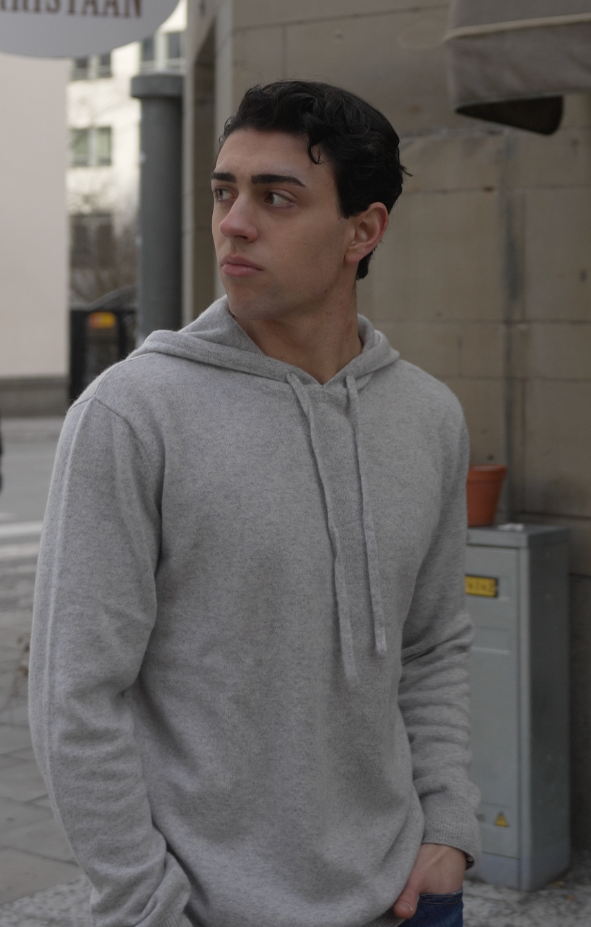 Grey Cashmere Hoodie